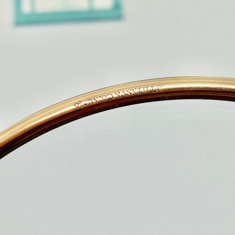 Tiffany & Co 18k Rose Gold Moonstone Ball Bracelet, Small, 2.0" - Picture 4 of 4